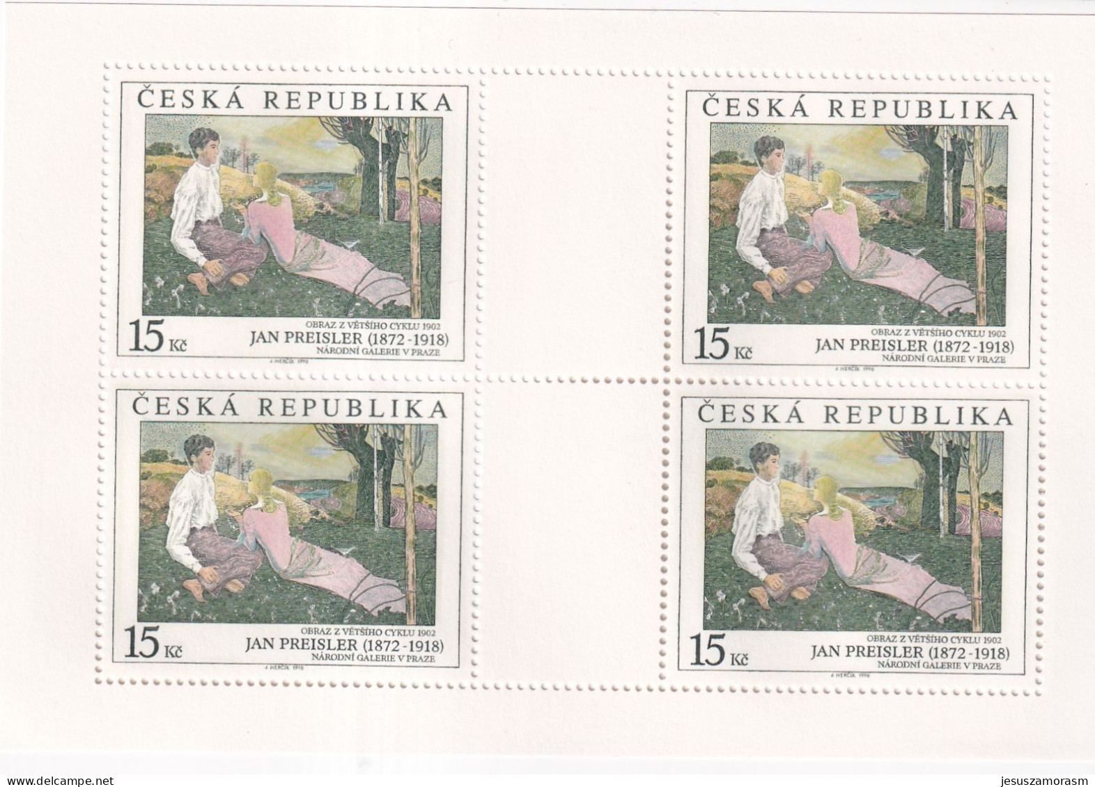 Republica Checa Nº 196 Al 197 En Hoja De 4 Series - Unused Stamps