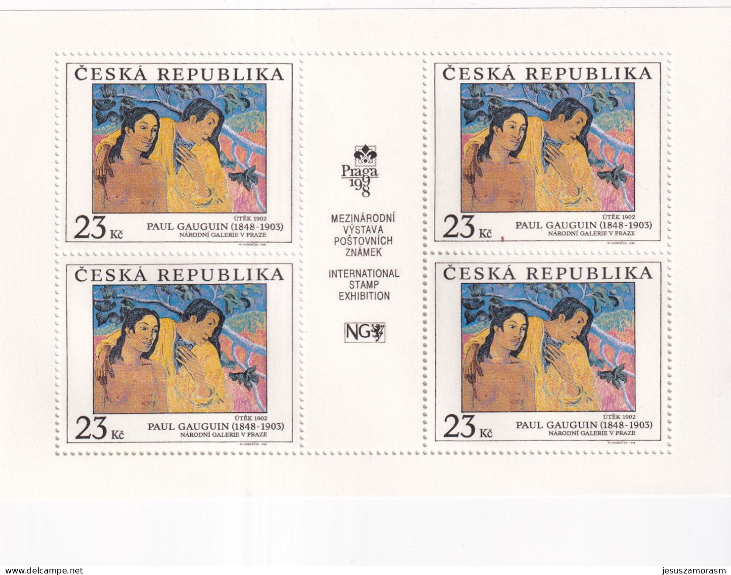 Republica Checa Nº 185 Al 186 En Hoja De 4 Series - Unused Stamps