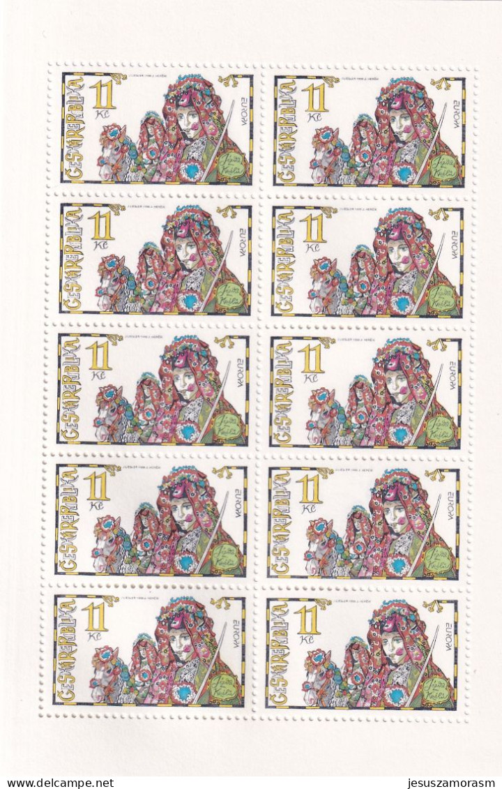 Republica Checa Nº 177 Al 178 En Hoja De 10 Series - Unused Stamps