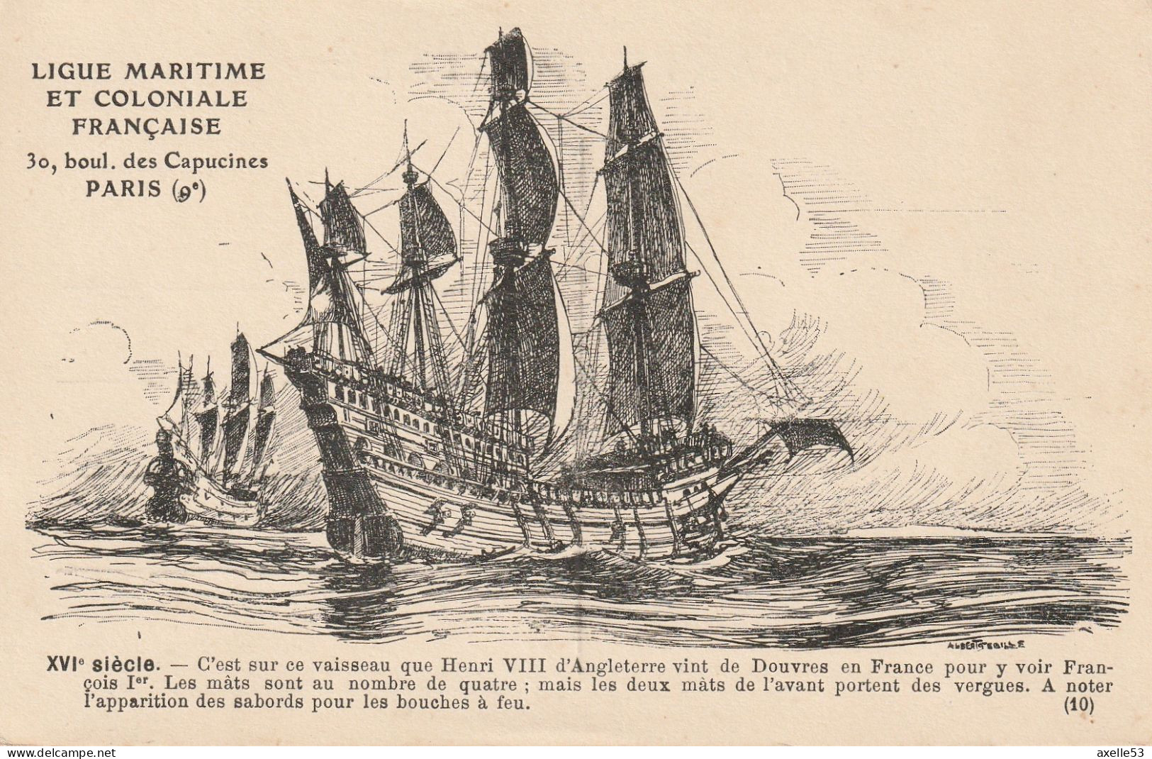 Ligue Maritime Et Coloniale Française 10 (10154)  XVIe Siècle - Collections & Lots