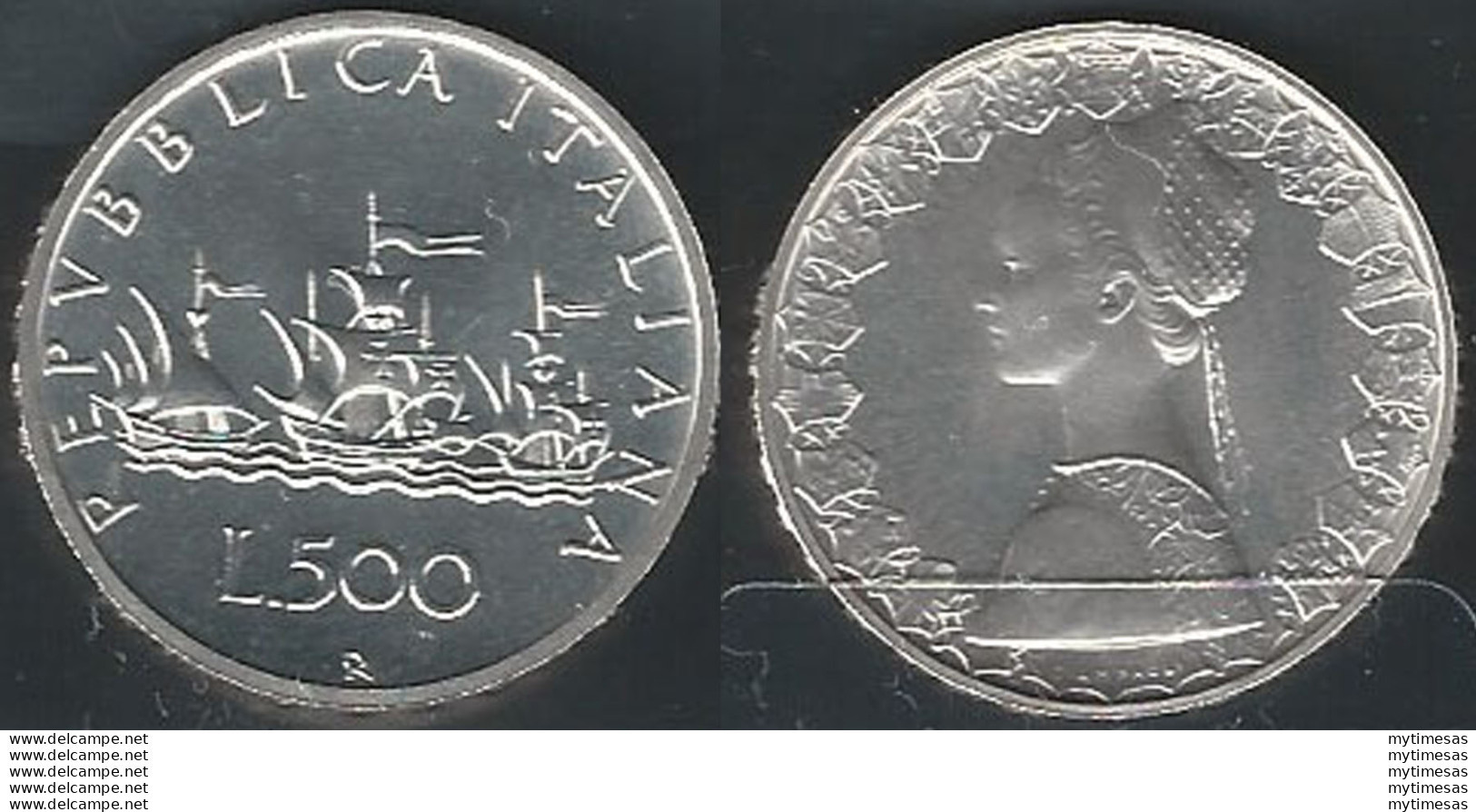 2001 Italia Lire 500 Caravelle Argento FDC - Autres & Non Classés