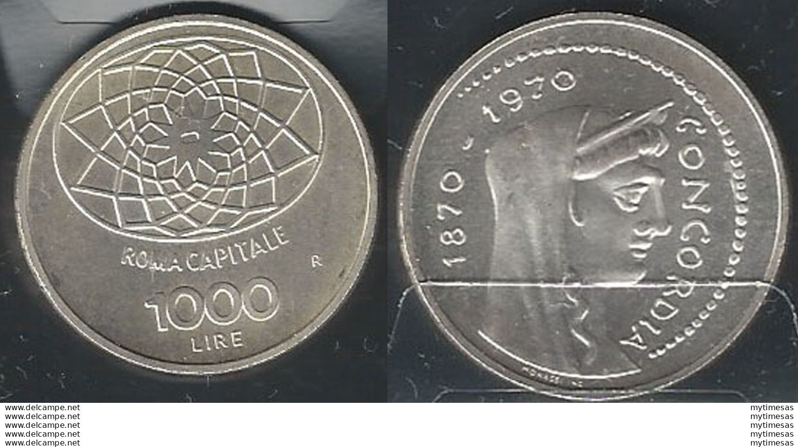 1970 Italia Lire 1.000 Roma Capitale Argento FDC - Autres & Non Classés