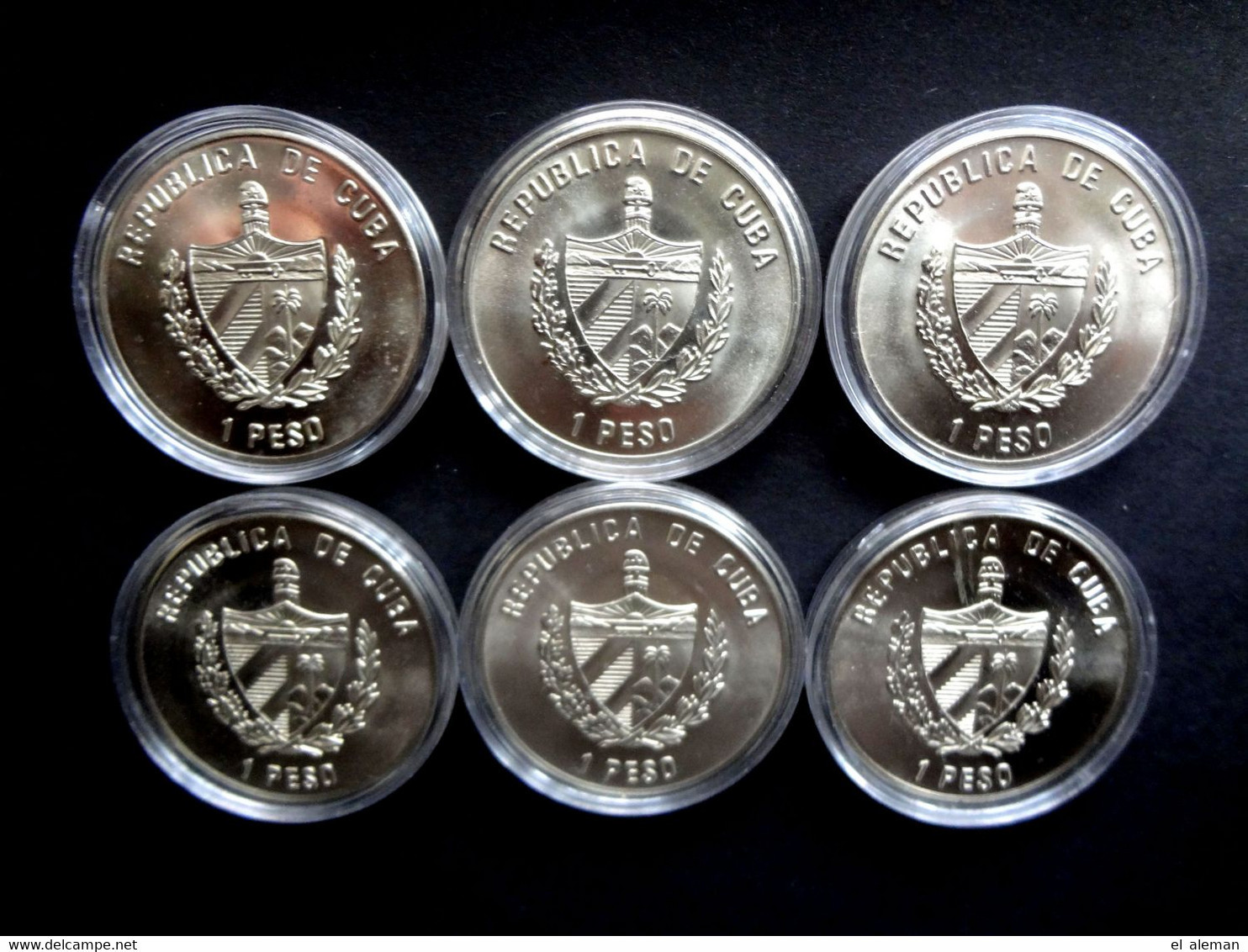 Kuba Cuba 6 X Münze Münzen PIRATEN DER KARIBIK, 1 Peso, 6x Coins, Moneda Monedas Pirates Del Caribe - Kuba