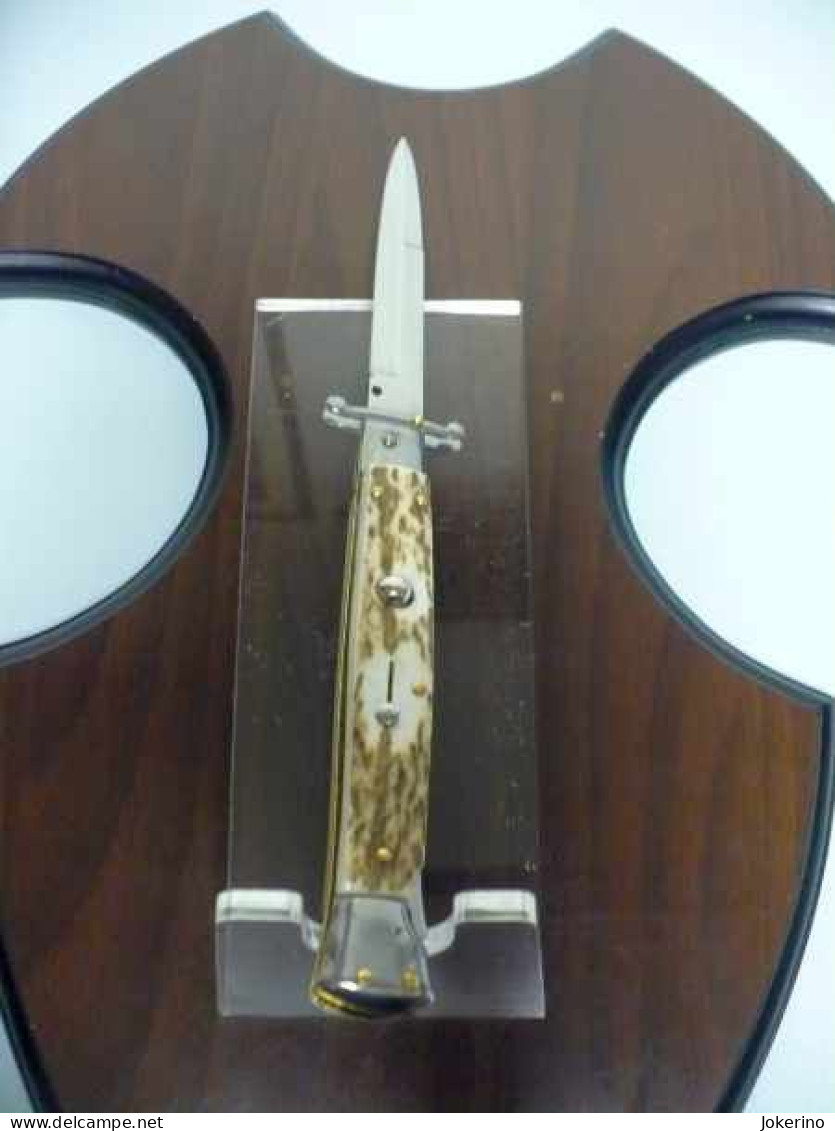 SWINGUARD-Frank Beltrame -italian Stiletto- 28cm - Impugnatura Di Corno Di Cervo,deer Horn - Modello FB 550/63B - 3 - Knives/Swords