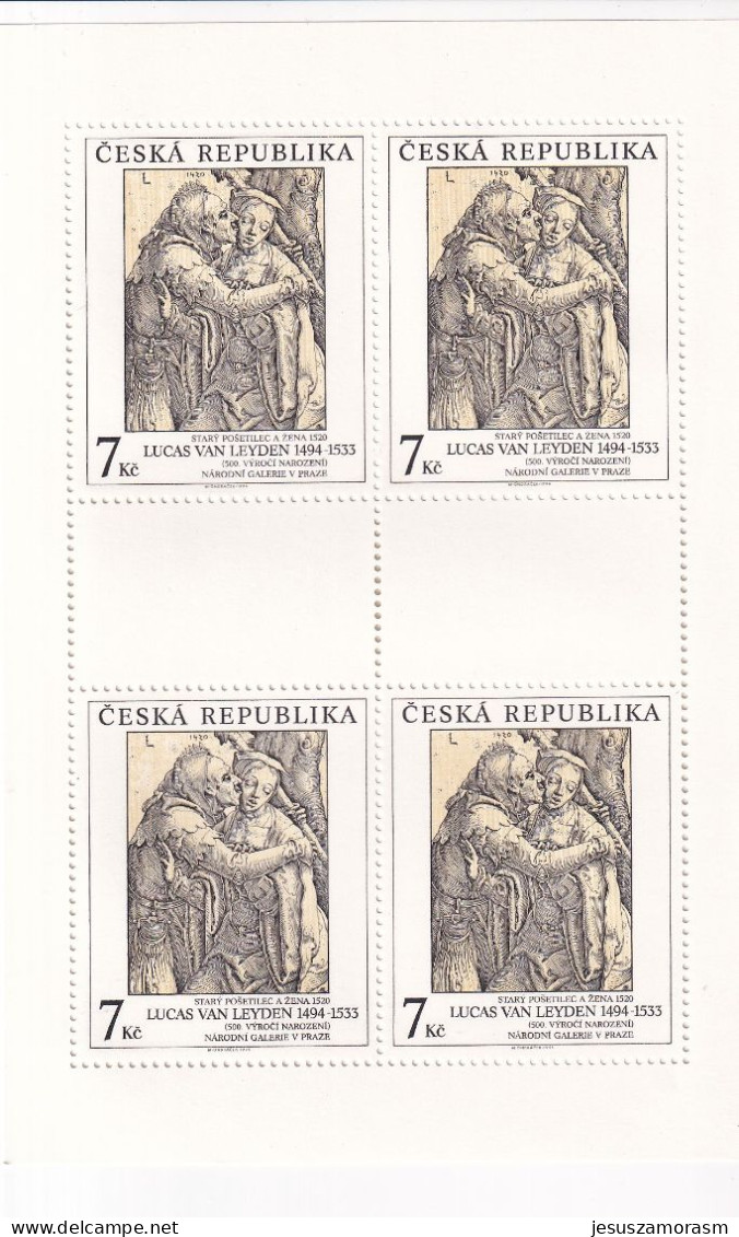 Republica Checa Nº 56 Al 58 En Hoja De 4 Series - Unused Stamps