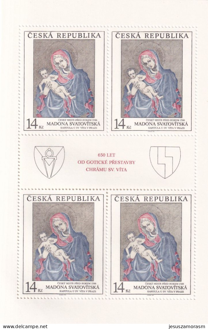 Republica Checa Nº 56 Al 58 En Hoja De 4 Series - Unused Stamps