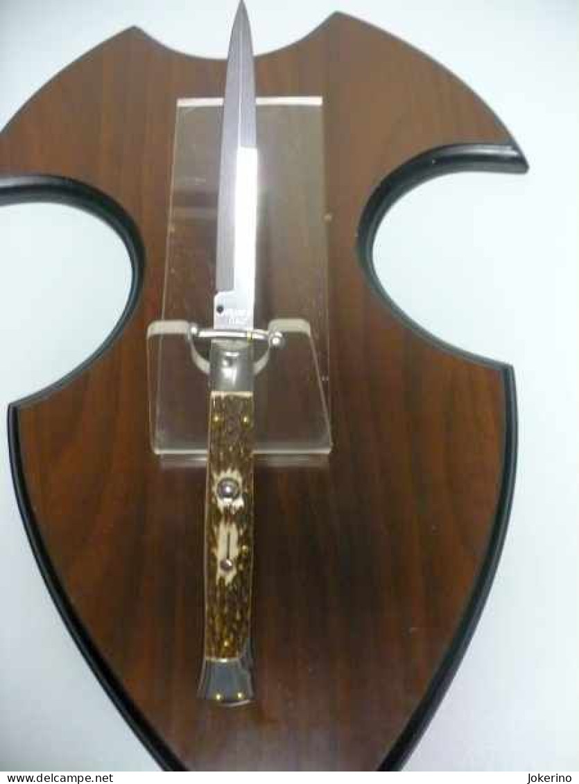 SWINGUARD-Frank Beltrame -italian Stiletto- 28cm - Impugnatura Di Corno Di Cervo,deer Horn - Modello FB 550/63B - 2 - Knives/Swords