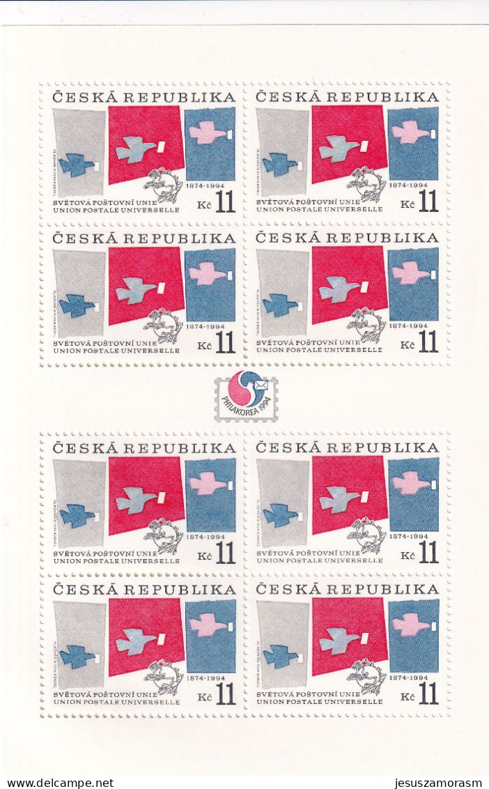 Republica Checa Nº 47 En Hoja De 8 Sellos - Unused Stamps