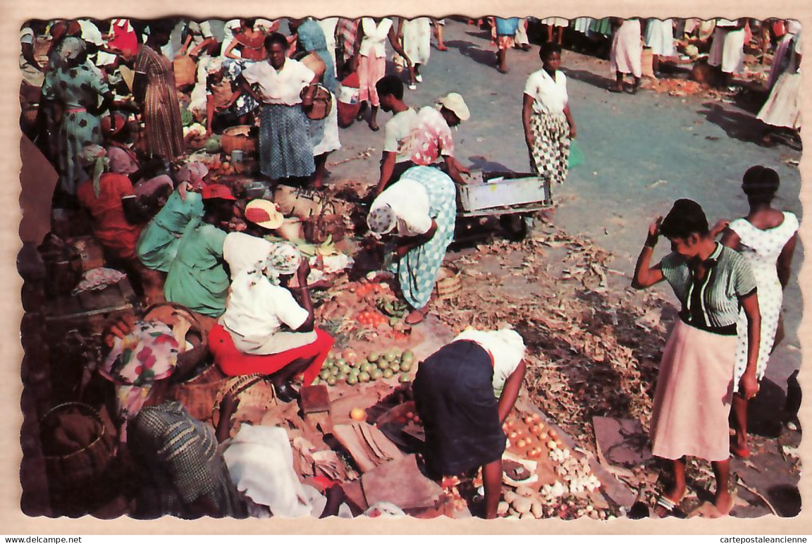 19915 / ⭐ Antilles CARAIBES CARIBBEAN Native Market Tropical Fruits Vegetable Marché Indigène 1960s- DEXTER USA 13072 - Autres & Non Classés