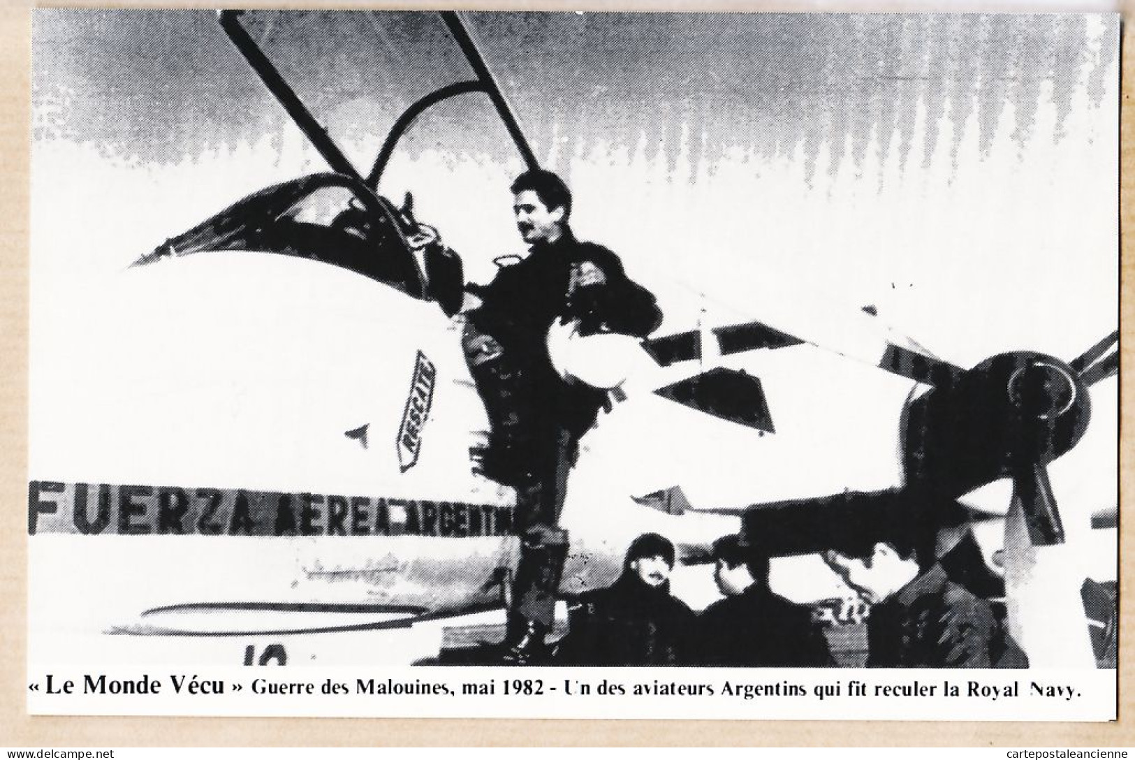 19928 / ⭐ ♥️ FALKLANDS WAR Mai 1982 Aviateur Argentin Avion Pucará Fit Reculer ROYAL NAVY Guerre MALOUINES- MONDE VECU F - Falklandeilanden
