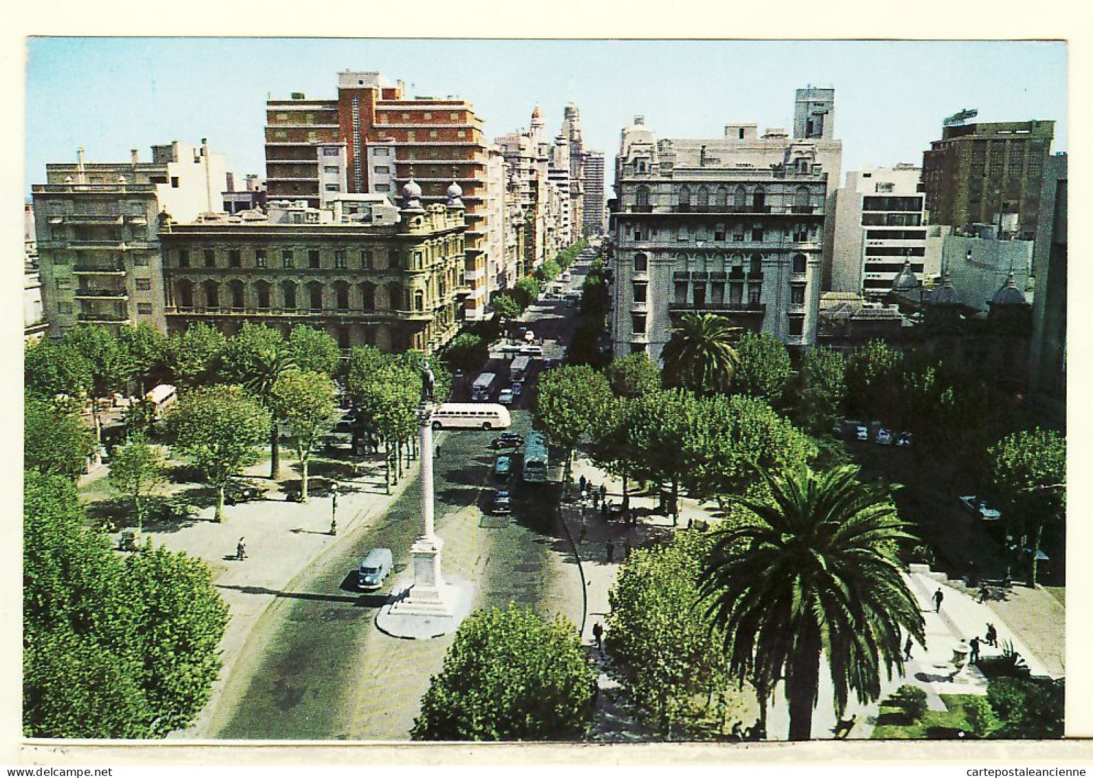 19895 / ⭐ MONTEVIDEO Uruguay Avenida 18 Julio Plaza LIBERTAD  - TARJETA POSTAL 1970s - Uruguay
