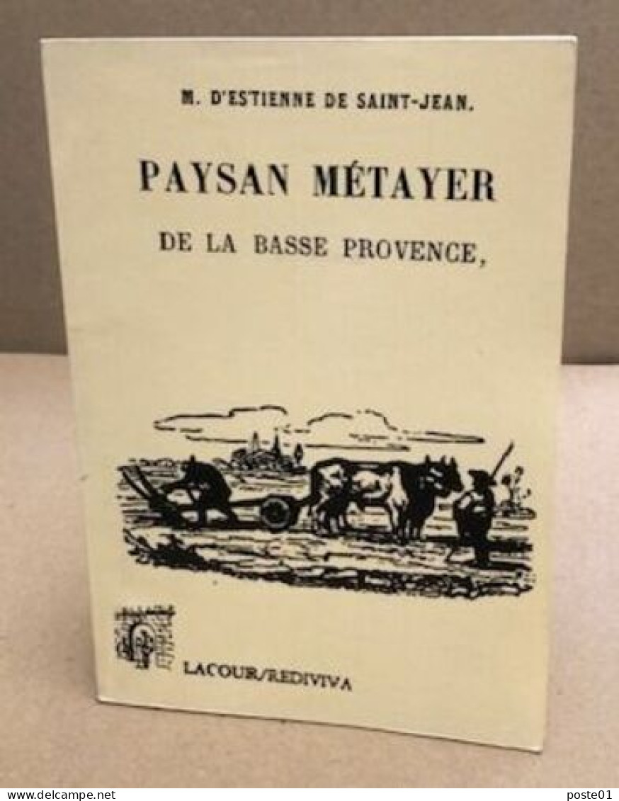 Paysan Métayer De La Basse Provence - Sin Clasificación