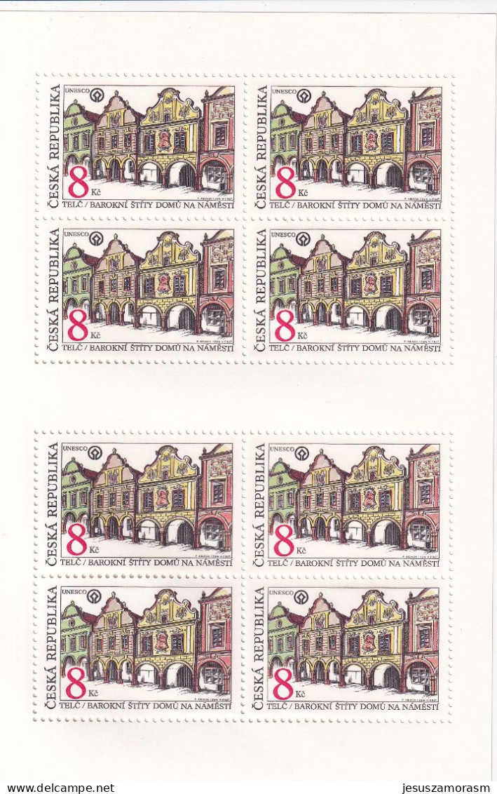 Republica Checa Nº 38 Al 39 En Hoja De 8 Series - Unused Stamps