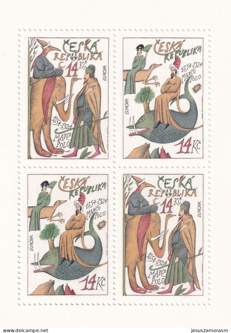 Republica Checa Nº 35 Al 36 En Hoja De 2 Series - Unused Stamps