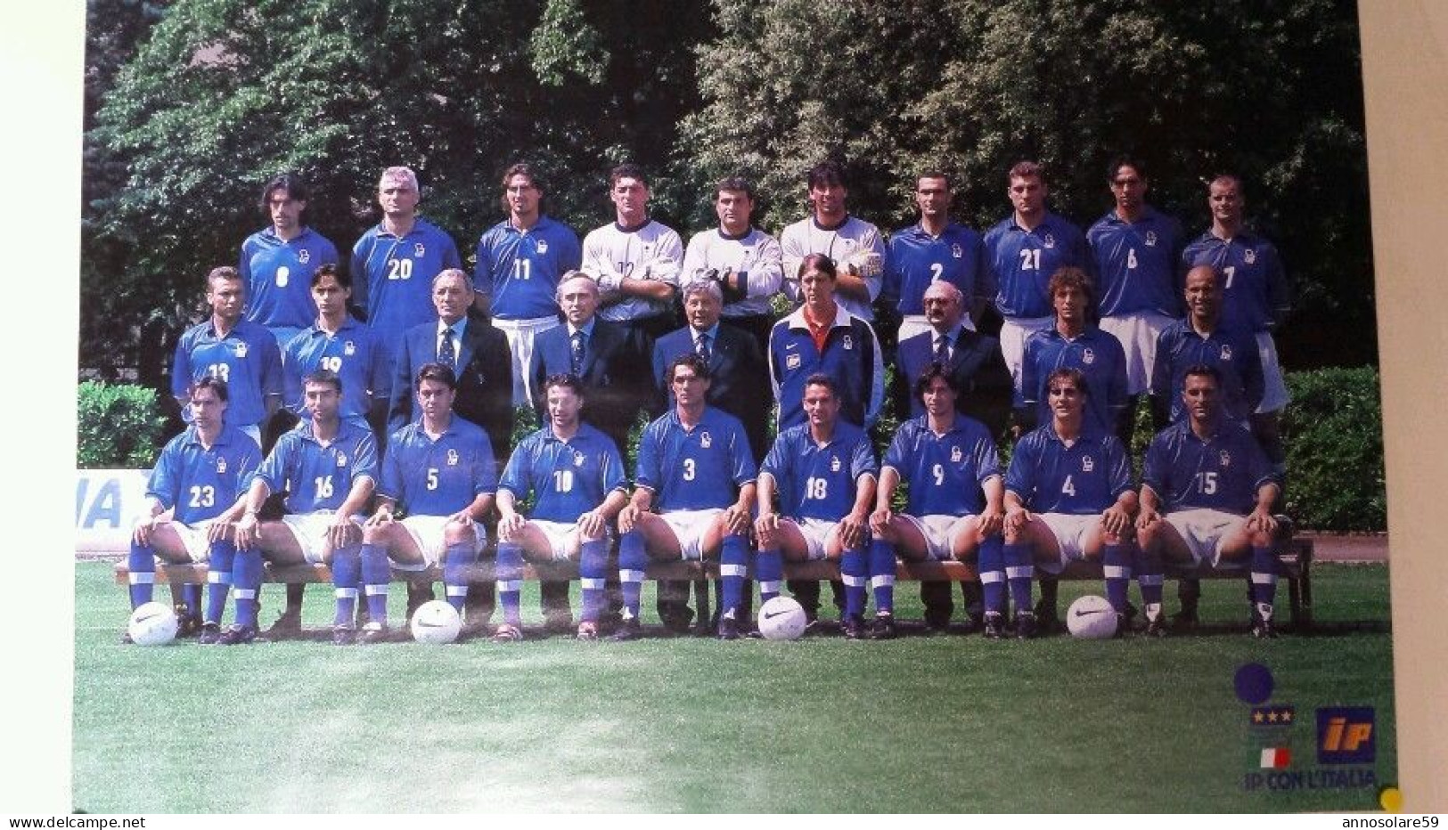 POSTER 40X60 - NAZIONALE ITALIANA DI CALCIO - COPPA DEL MONDO FRANCIA 1998 - LEGGI - Uniformes Recordatorios & Misc