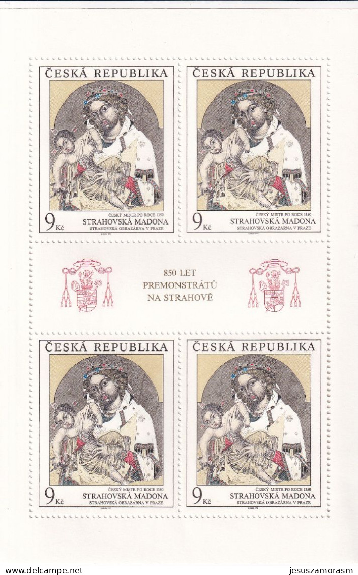 Republica Checa Nº 28 En Hoja De 4 Sellos - Unused Stamps