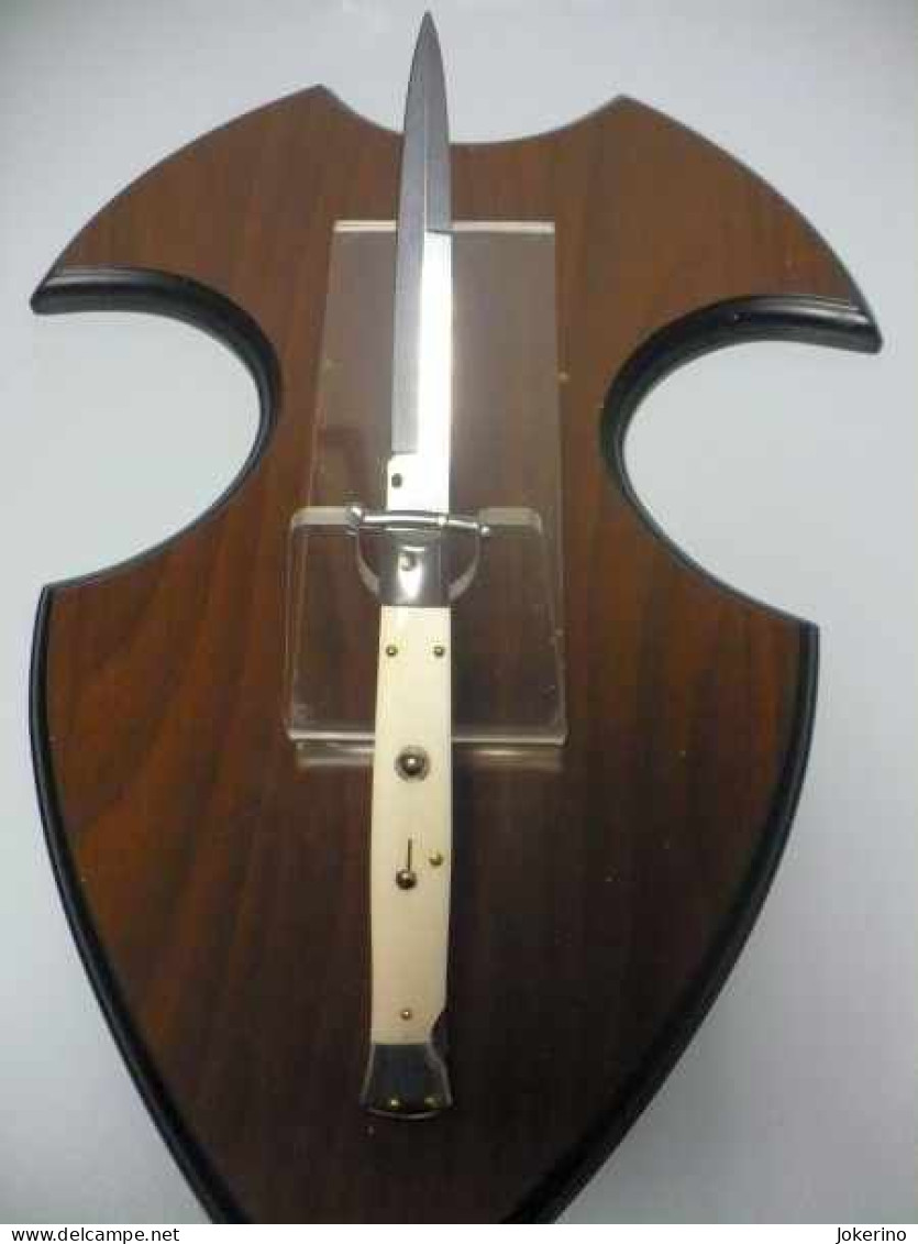 SWINGUARD-Frank Beltrame -italian Stiletto- 28cm - Impugnatura Di Osso Di Bufalo, Buffalo Bone - Modello FB 550/97B-1 - Knives/Swords