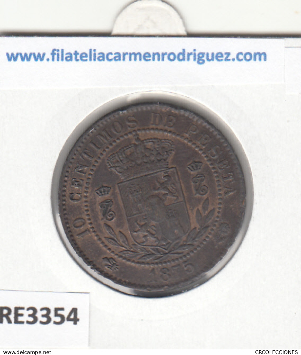 CRE3354 MONEDA ESPAÑA CARLOS VII BRUSELAS 10 CENTIMOS 1875 - Altri & Non Classificati