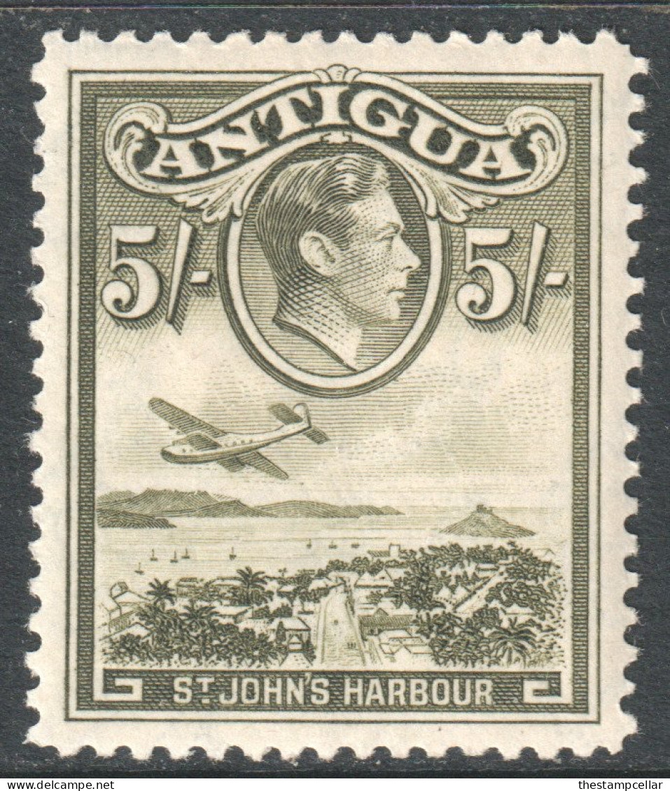 Antigua Scott 93 - SG107, 1938 George VI 5/- Lot MH* - 1858-1960 Colonia Britannica