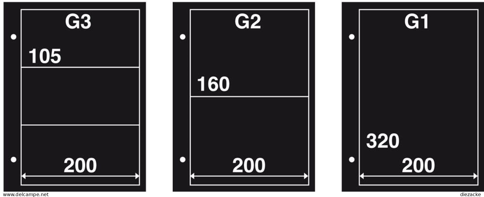 DAVO FDC-Blätter G1, 10 Stück DV27201 Neu ( - Albums Pour Enveloppes