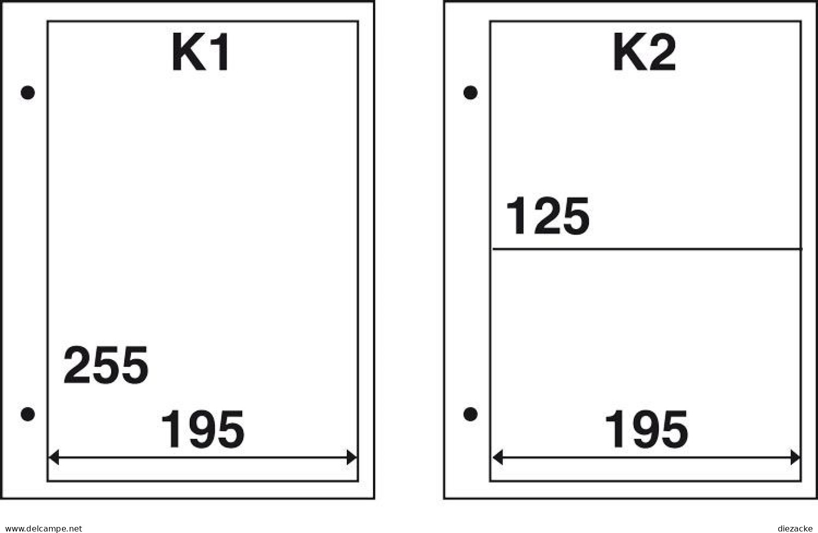 DAVO Ergänzungshüllen Für Je 2 Umschläge (K1), 10 Stück DV27101 Neu ( - Alben Für Umschläge