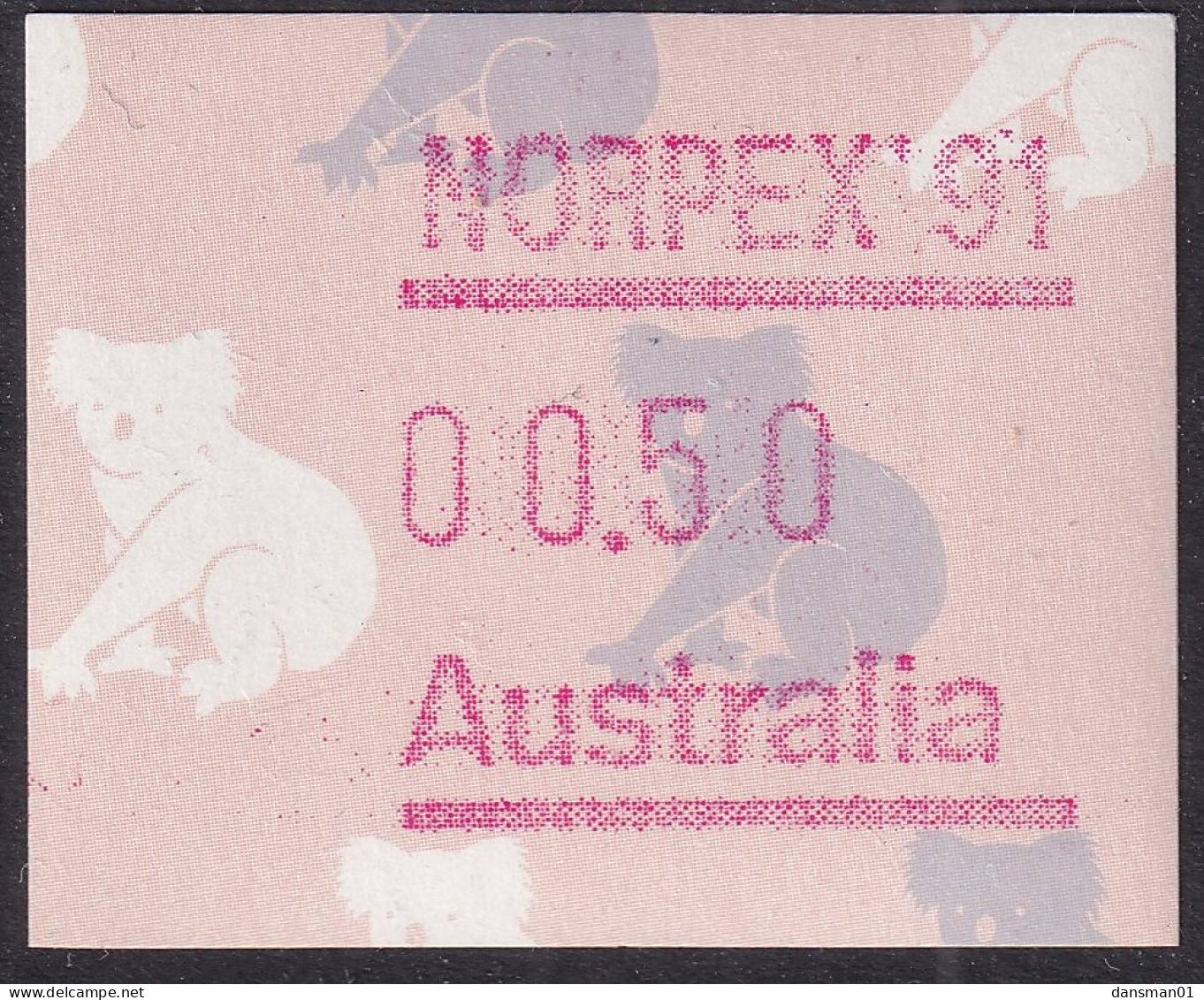 AUSTRALIA 1990 FRAMA "NORPEX '91"  MNH - Vignette [ATM]