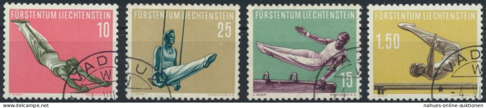 Liechtenstein 353-356 Sport IV Luxus Gestempelt Kat.-Wert 60,00 - Lettres & Documents