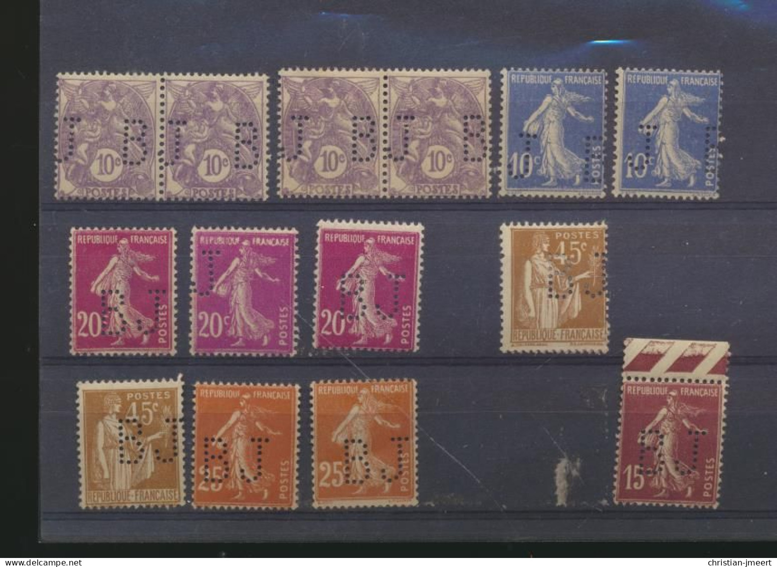 Perforés France 22 Timbres - Neufs