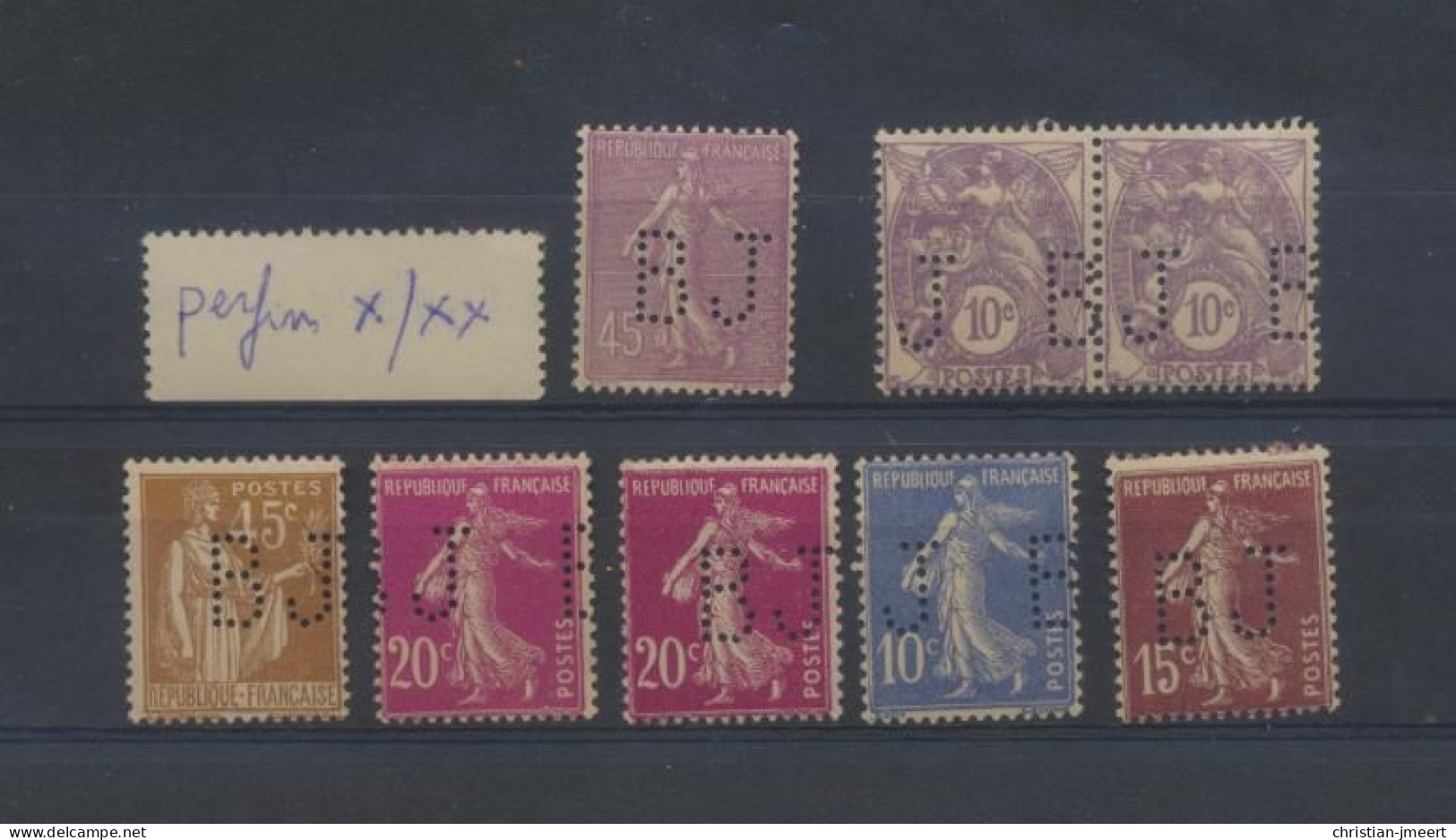 Perforés France 22 Timbres - Neufs