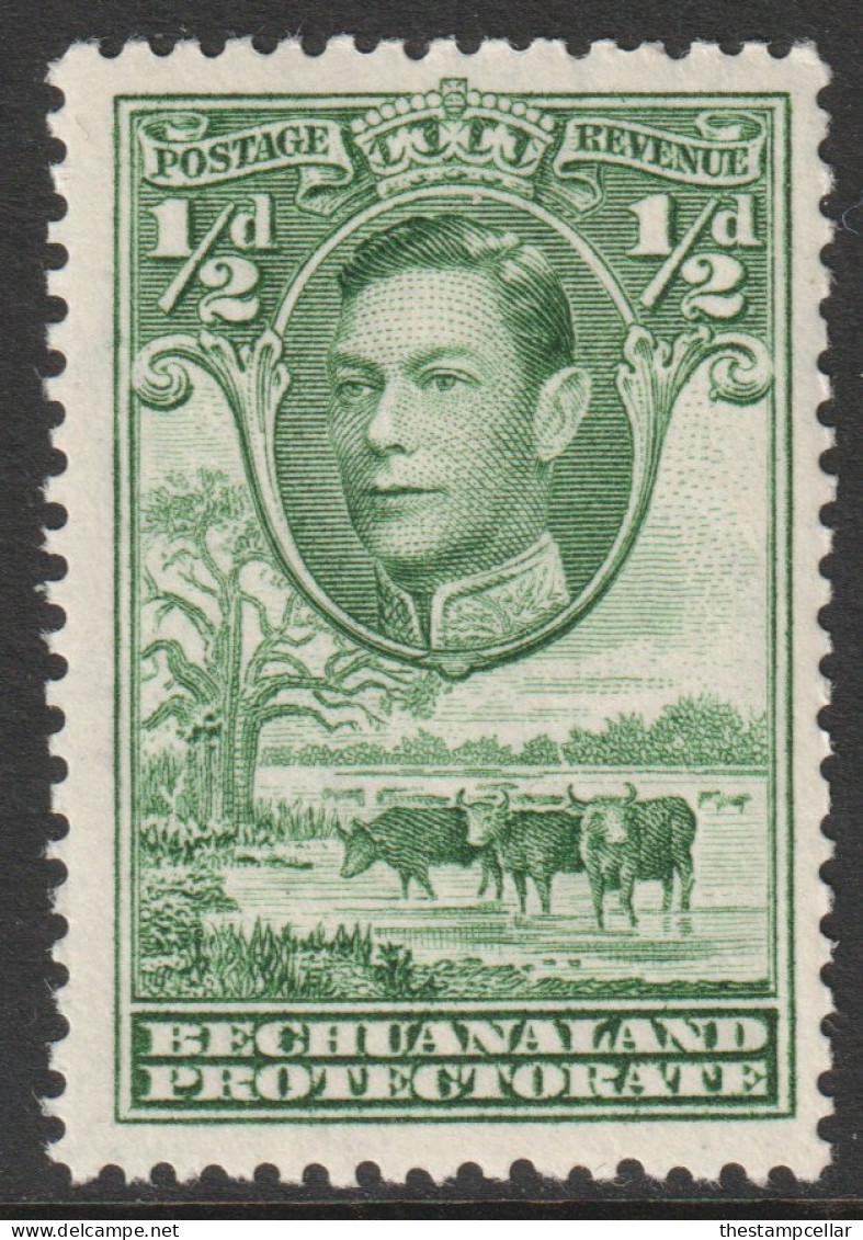 Bechuanaland Scott 124 - SG118, 1938 George VI 1/2d MH* - 1885-1964 Protectorat Du Bechuanaland