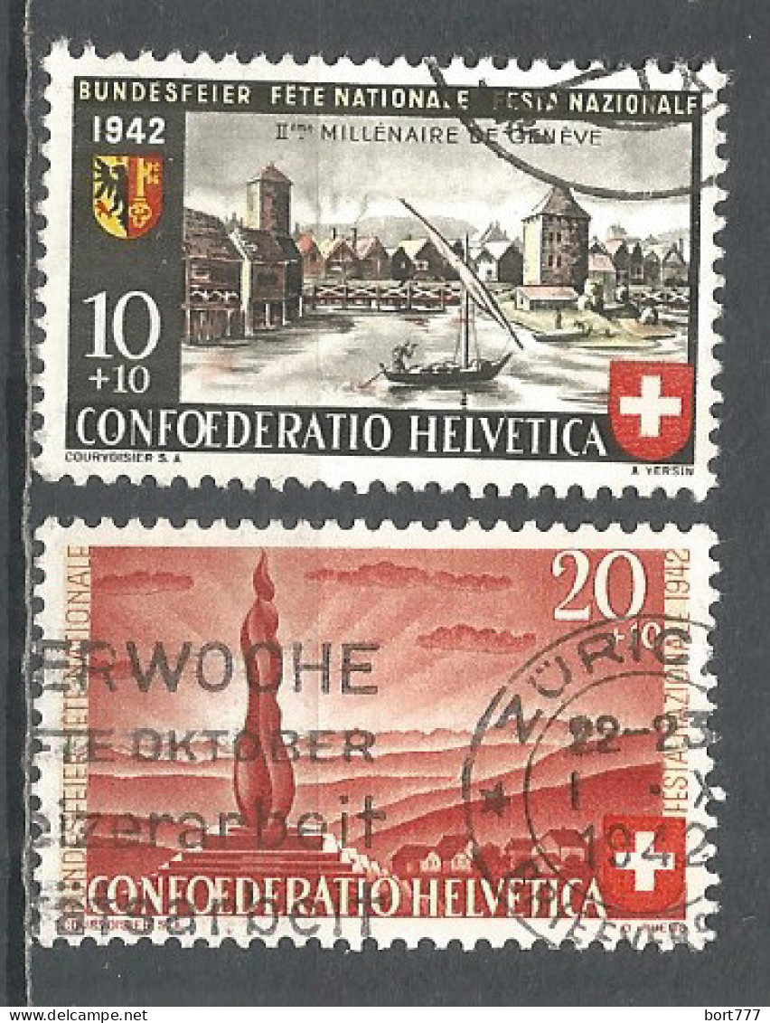 Switzerland 1942 Year , Used Stamps Mi # 408-09 - Oblitérés