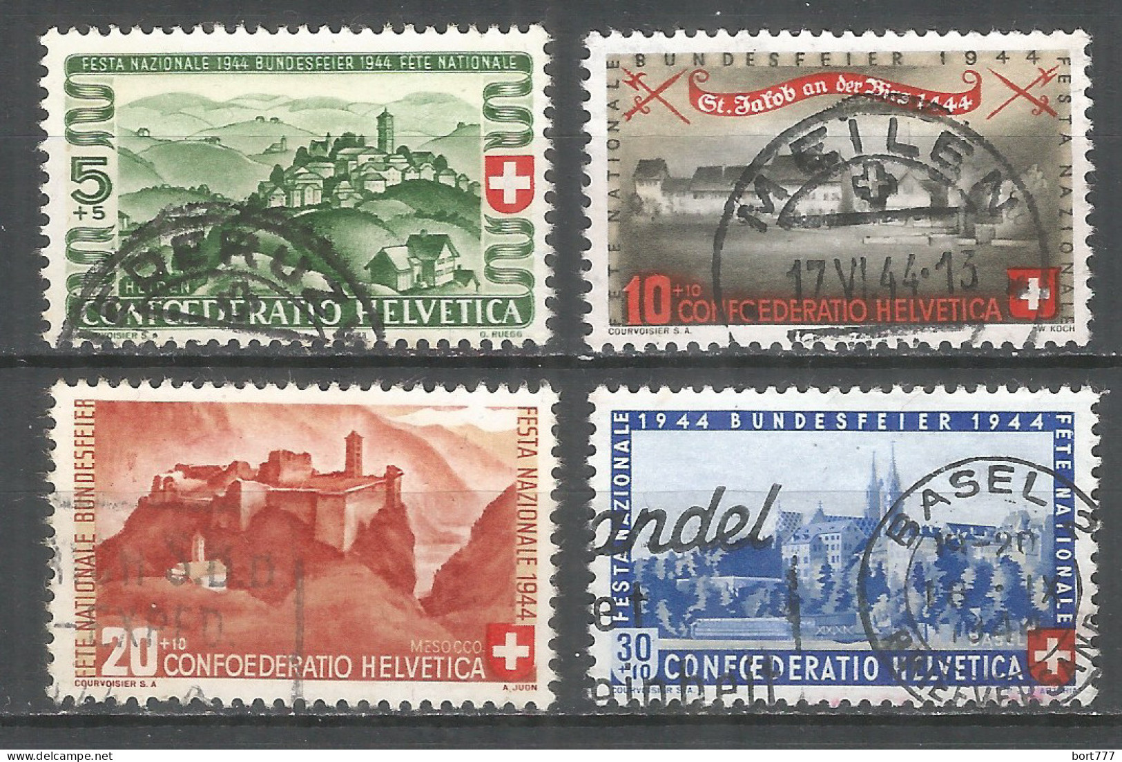 Switzerland 1944 Year , Used Stamps Mi # 431-434 - Oblitérés