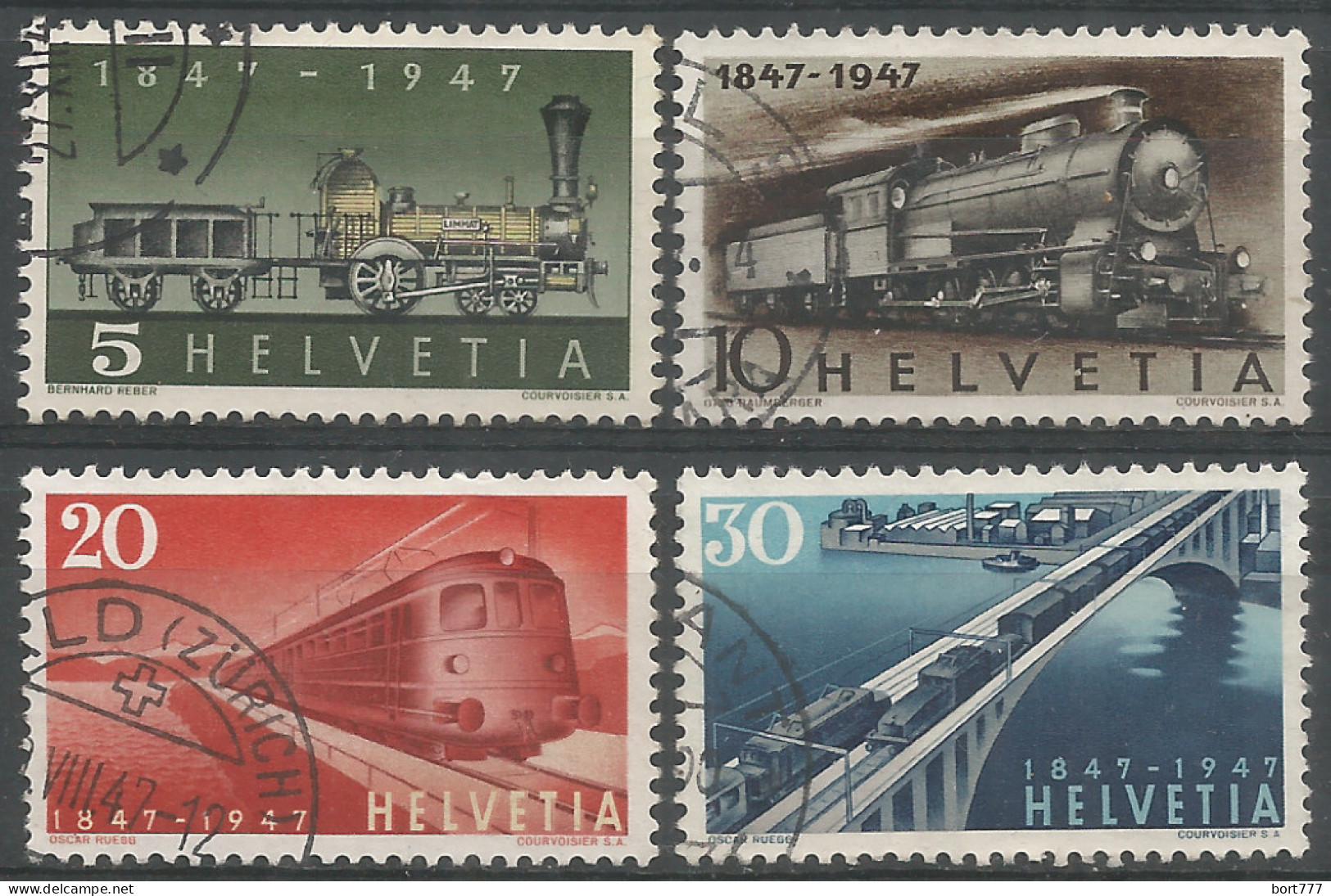 Switzerland 1947 Year , Used Stamps Mi # 484-87 - Gebraucht