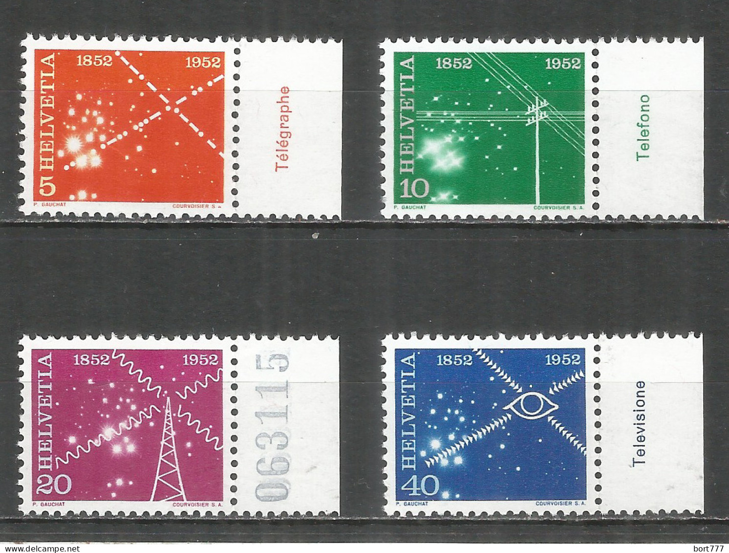 Switzerland 1952 Mint Stamps MNH(**)  Mi.# 566-569 Space - Nuevos