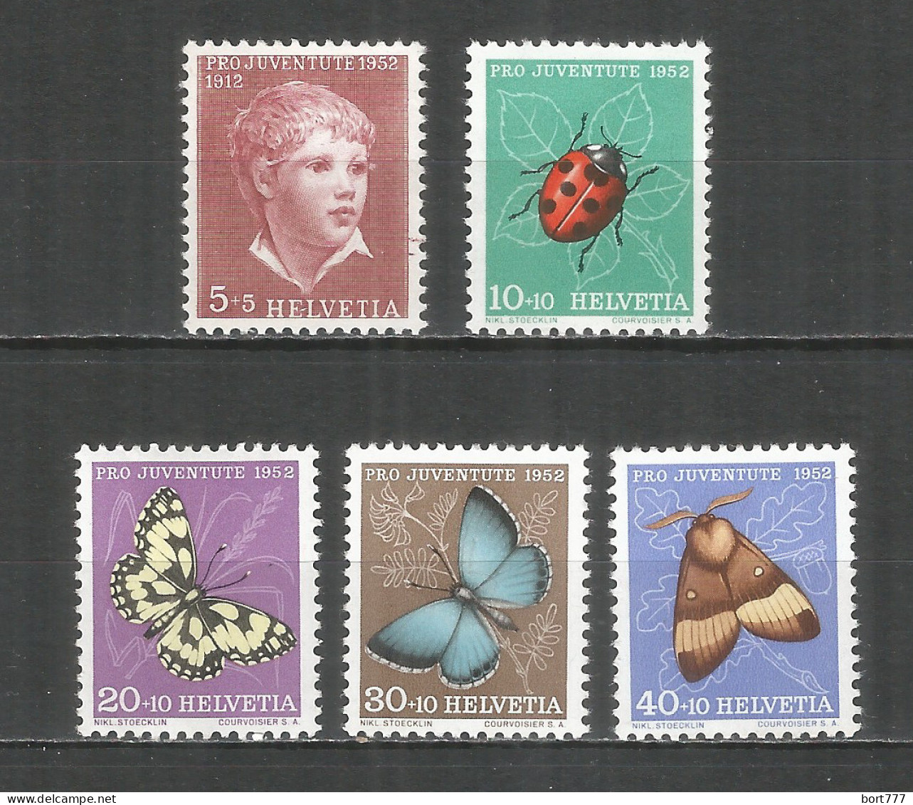 Switzerland 1952 Mint Stamps MNH(**)  Mi.# 575-579 - Nuevos
