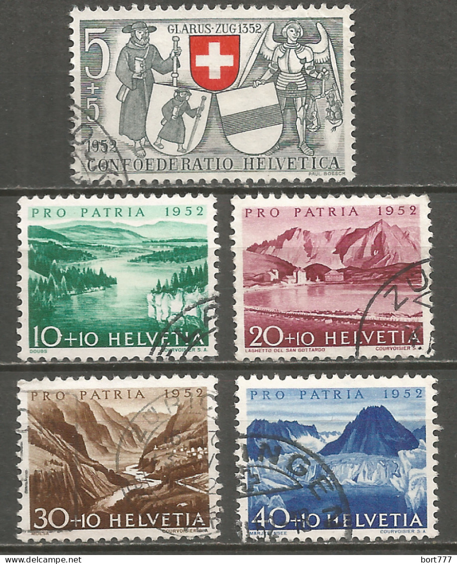 Switzerland 1952 Year , Used Stamps Mi # 570-74 - Gebruikt