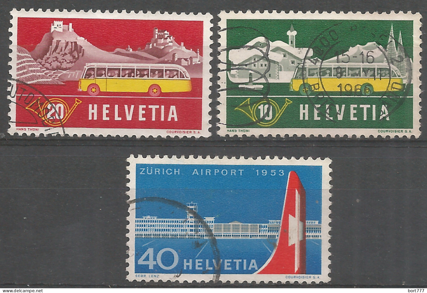 Switzerland 1953 Year , Used Stamps Mi # 585-87 - Gebraucht
