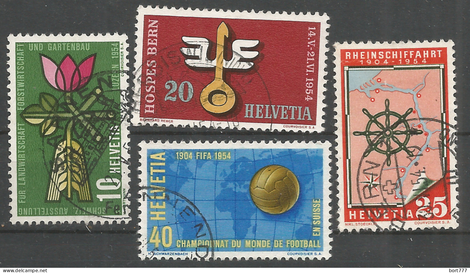 Switzerland 1954 Year , Used Stamps Mi # 593-96 - Oblitérés