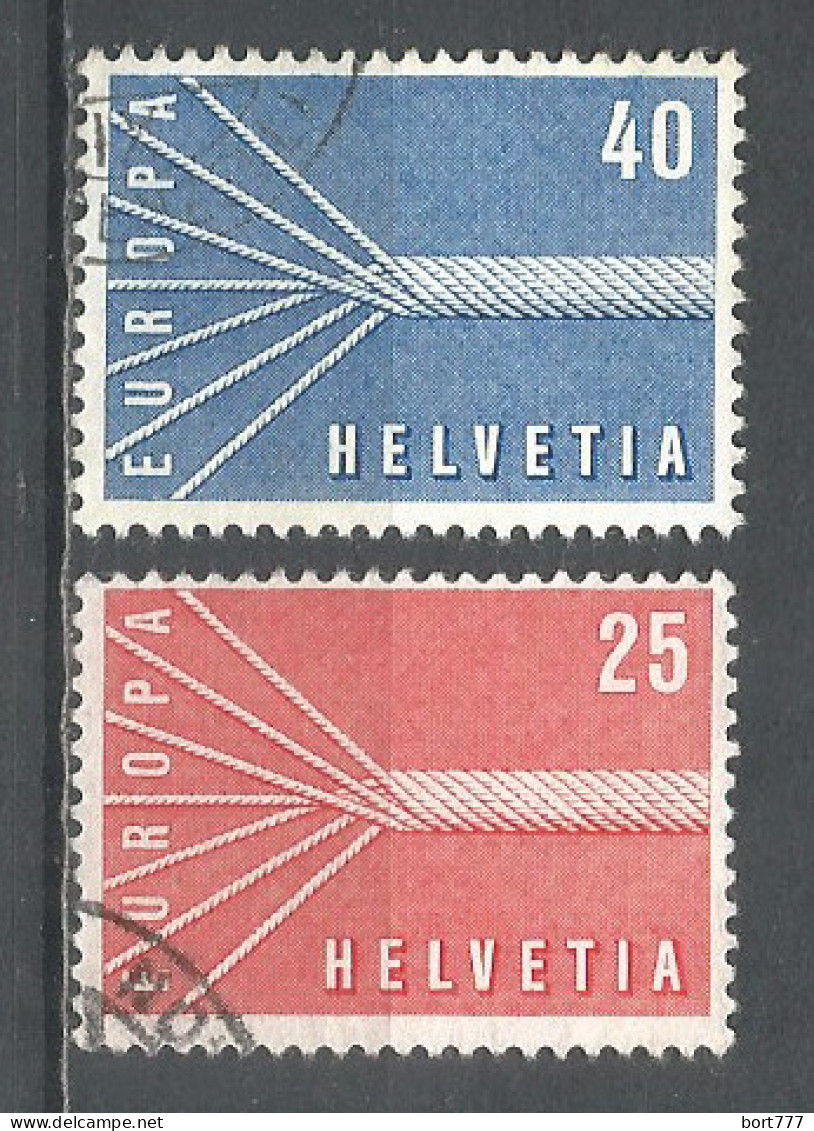 Switzerland 1957 Year , Used Stamps Mi # 646-7 Europa Cept - Oblitérés