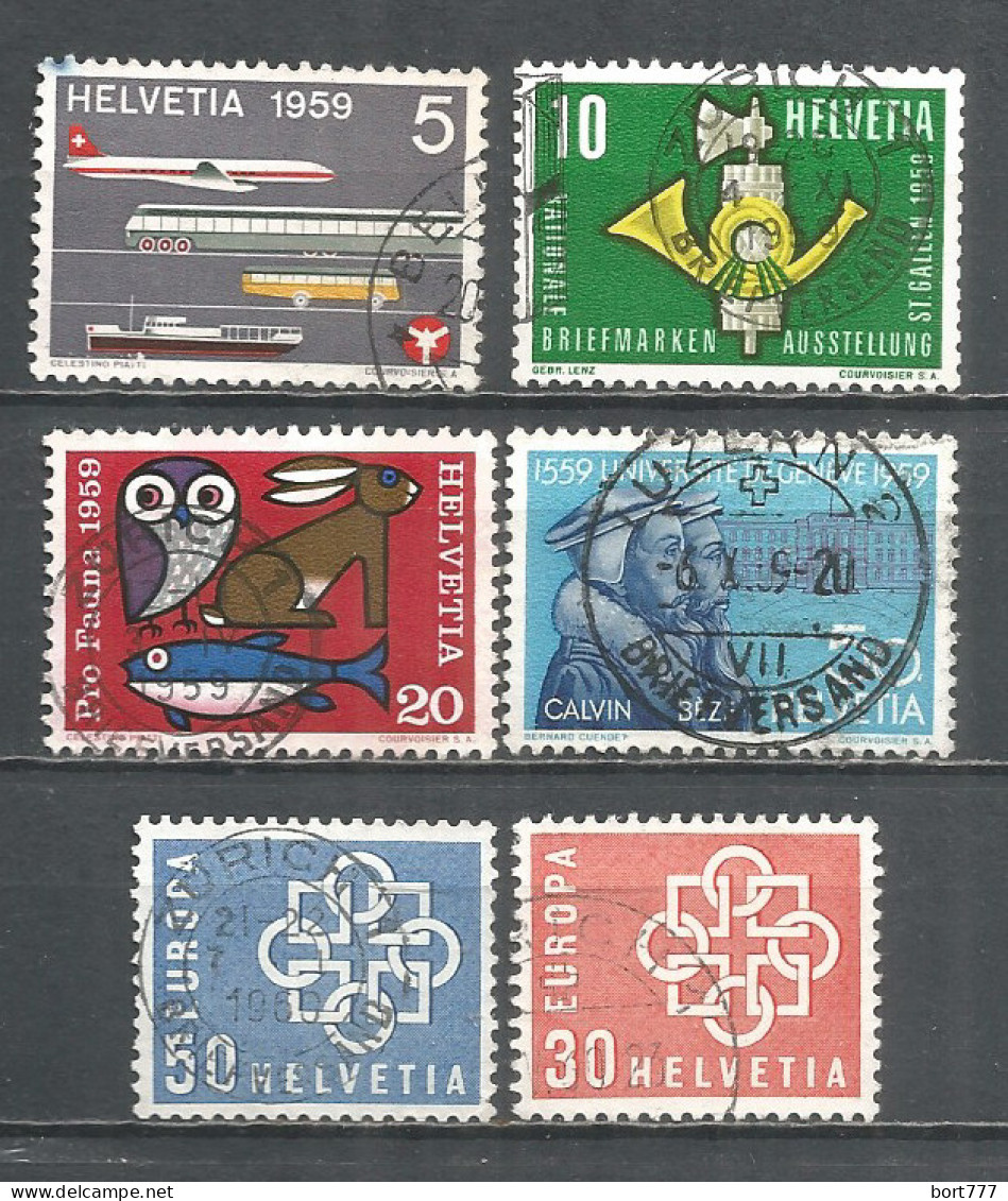 Switzerland 1959 Year , Used Stamps Mi # 668-71,679-80 - Gebruikt