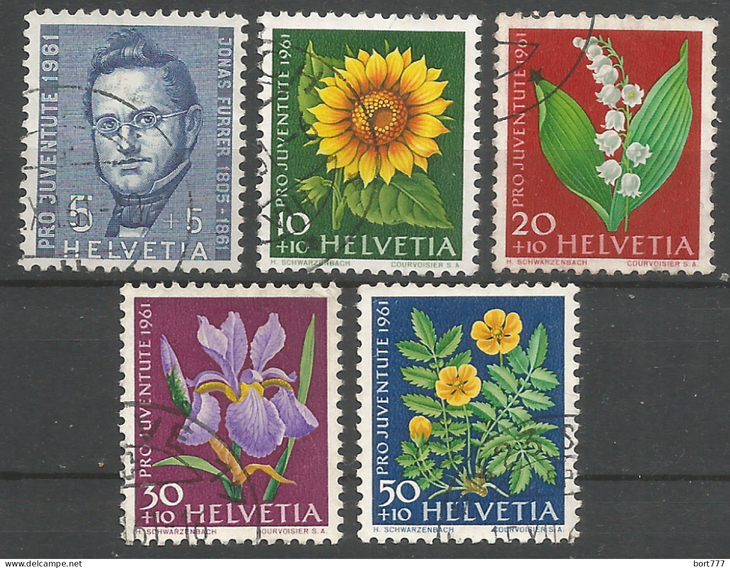 Switzerland 1961 Year , Used Stamps Mi # 742-46 - Oblitérés