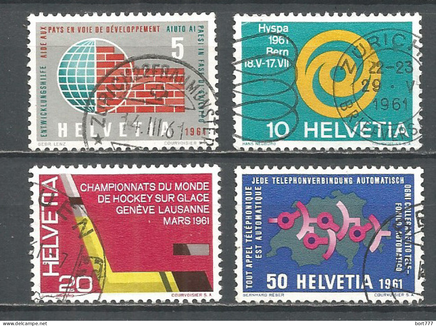 Switzerland 1961 Year , Used Stamps Mi #  727-30 - Gebruikt