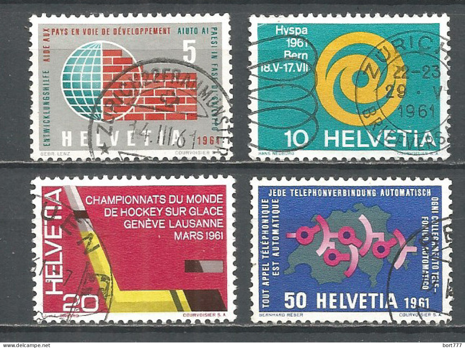 Switzerland 1961 Year , Used Stamps Mi #  727-30 - Oblitérés