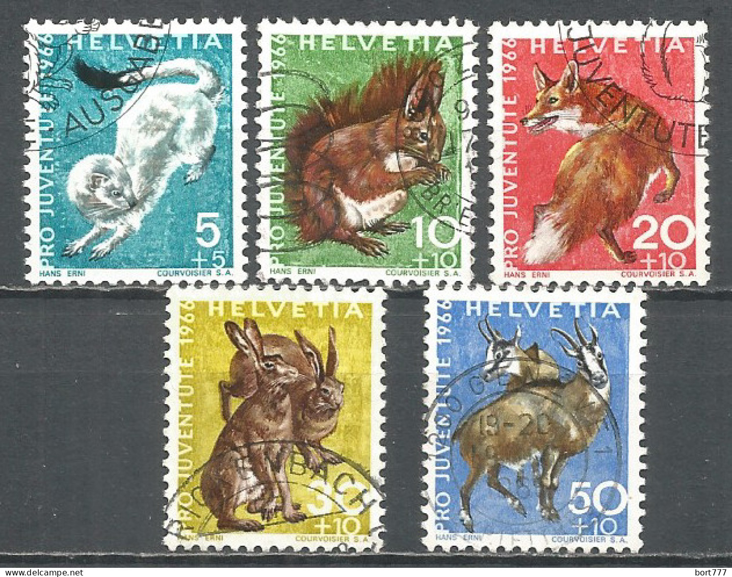 Switzerland 1966 Year , Used Stamps Mi # 845-49 - Oblitérés