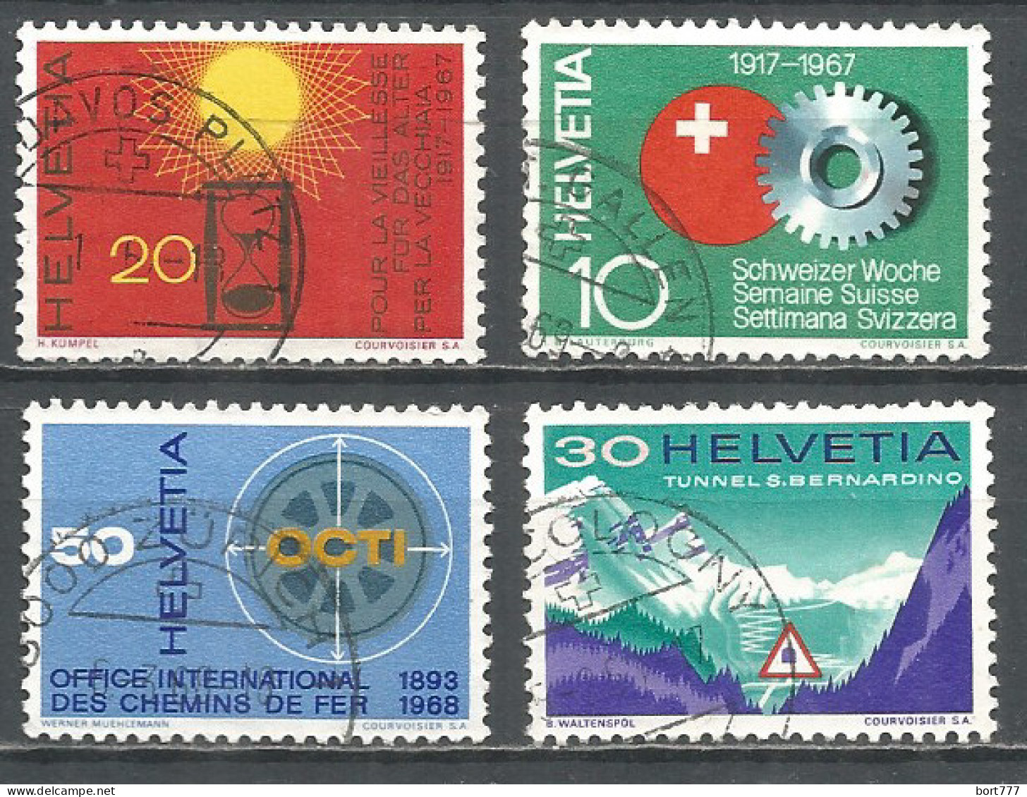 Switzerland 1967 Year , Used Stamps Mi # 858-61 - Gebruikt