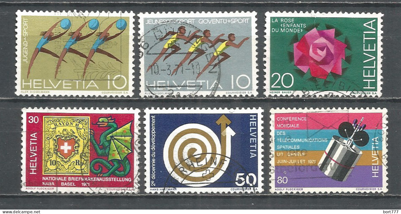 Switzerland 1971 Year , Used Stamps Mi # 940-45 - Oblitérés