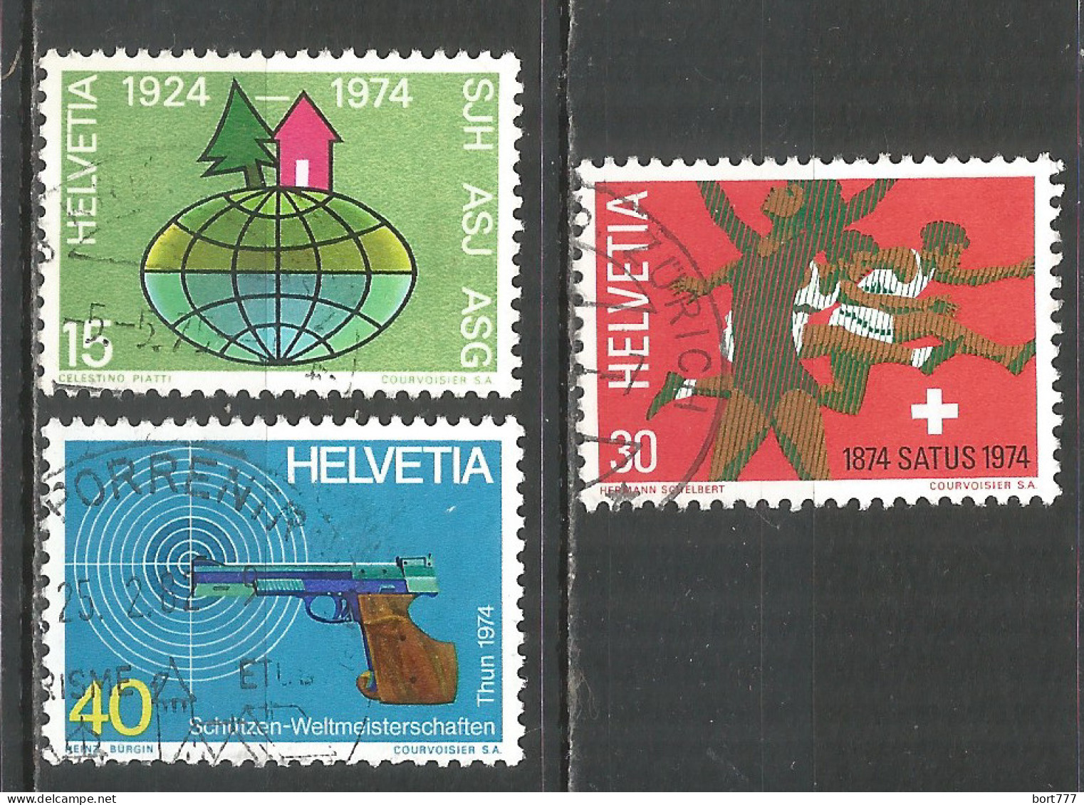 Switzerland 1974 Year , Used Stamps Mi # 1017-19 - Oblitérés
