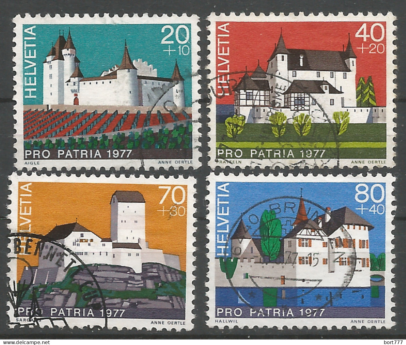 Switzerland 1976 Year , Used Stamps Mi 1075-78 - Oblitérés