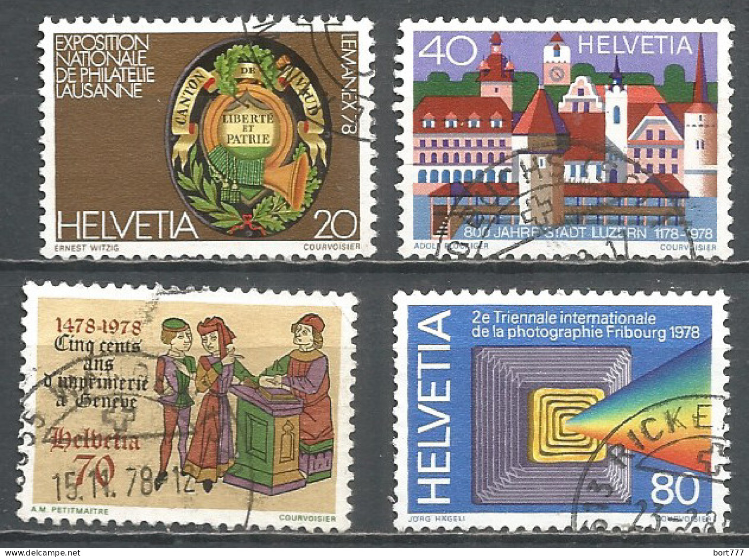 Switzerland 1978 Year , Used Stamps Mi 1116-19 - Oblitérés