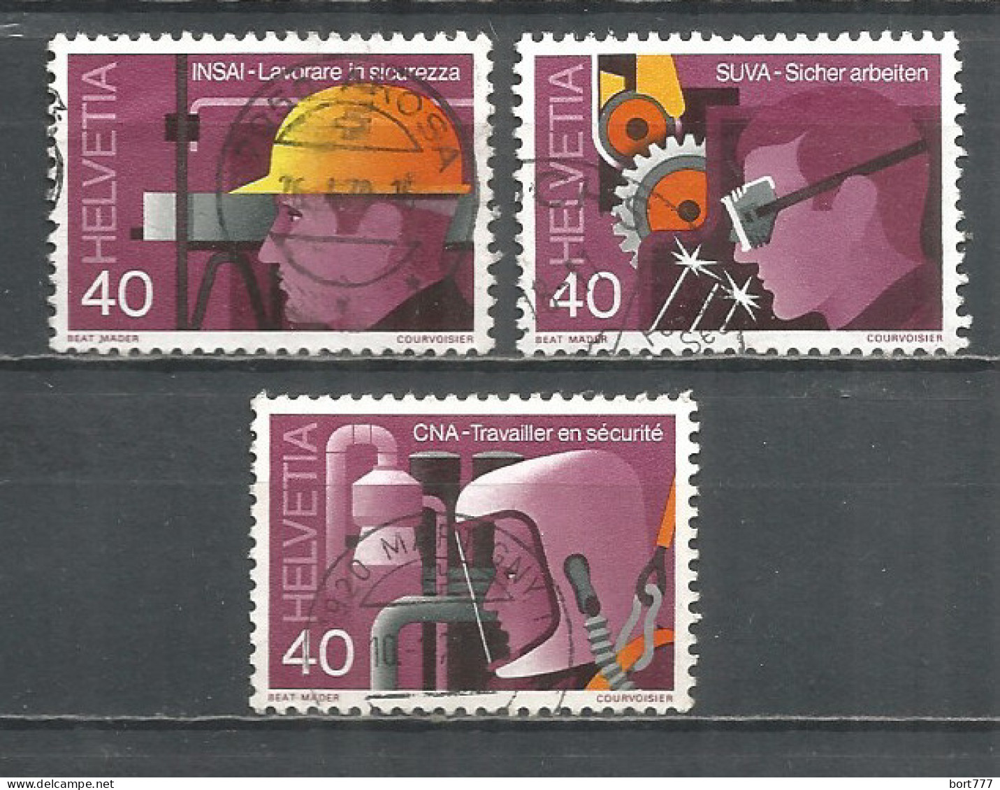 Switzerland 1978 Year , Used Stamps Mi 1134-36 - Used Stamps